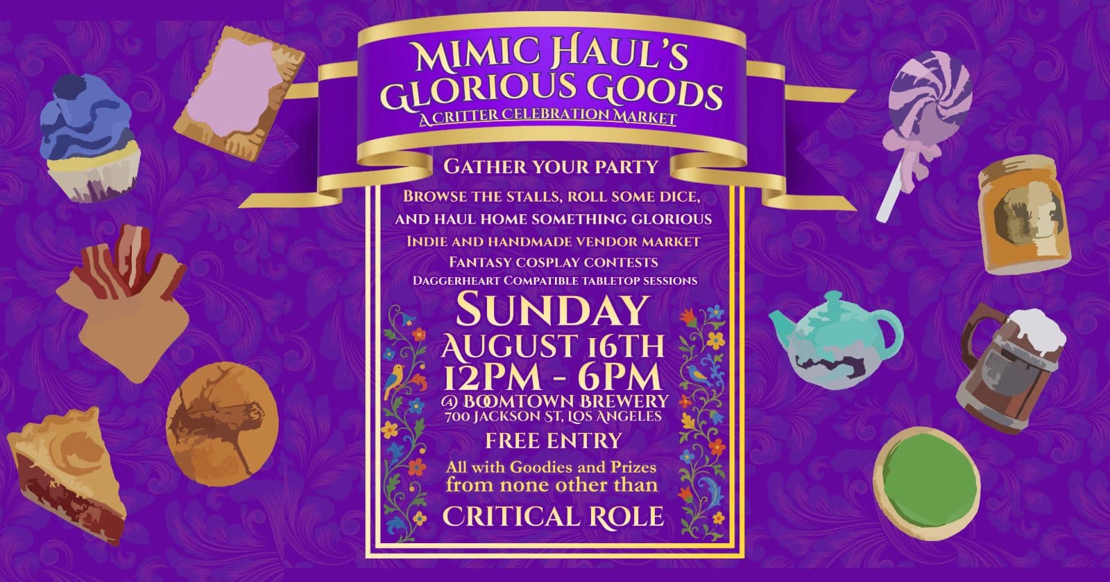 Mimic Haul's Glorious Goods — A Critter Celebration Market at Boomtown Brewery, Sunday August 16, 12–6pm